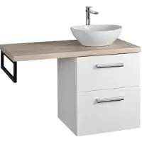 A&n&a aqualine Vega Badkamermeubelset, breedte 97,5cm, wit/platina eiken