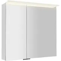 Sapho Linex Spiegelkast inclusief LED-lamp, 80x70x15cm, wit