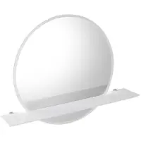 Sapho Viso ronde spiegel met LED-verlichting en plank, ø 60cm, wit mat