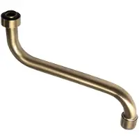 Sapho Universele wateruitloop, 20cm, S-vorm, brons