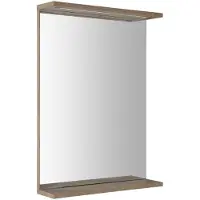 A&n&a aqualine Korin Strip Spiegel met LED-verlichting 50x70x12cm, eiken platina