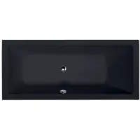 Polysan Mimoa Rechthoekig bad 170x80x39cm, mat zwart
