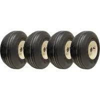 Parnells 15x6.00-6 Multi Rib grasmaaierwielen 6-laags P508 velg en kap 20 mm lager (set van 4)