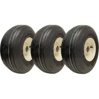 Parnells 15x6.00-6 Multi Rib grasmaaierwielen 6-laags P508 velg en kap 25 mm lager (set van 3)