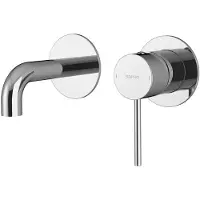 Sapho Ultramix inbouw 2 gats wastafelmengkraan, uitloop 10cm, chroom