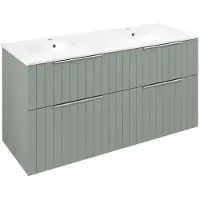 Sapho Cirasa Strip Wastafelonderkast 118,4x64x46cm, groen