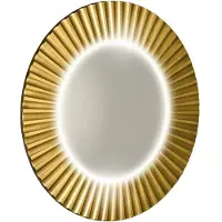 Sapho Pride Strip Ronde spiegel met LED-verlichting en lijst Ø90cm, goud