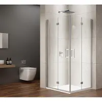 Gelco Loro Douche vouwdeur met hoekinstap 90cm, helder glas