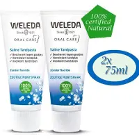 Weleda 2 x - Tandpasta Saline - 75ml - Tandpasta - Natuurlijke Tandpasta - Zeezout Tandpasta - Mondgezondheid - Tandplak