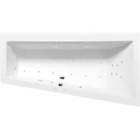 Polysan Andra R Whirlpoolbad, 160x90x45cm, Attraction Hydro-Air, chroom