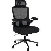 CLP Newberg Bureaustoel - voor volwassenen - ergonomische - met armleuningen - netbekleding - zwart