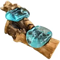 VAR Waxineholder glas on wood