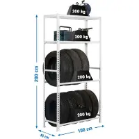 Simonauto Garage Plus 4/400 Metaalplank 2000x1000x400 Mm