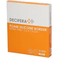 Decifera Foam Silicone Border Extra Thin 7,5 x 7,5 cm | 5 stuks