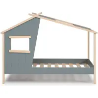 CALICOSY Verlichte hut met schuin dak en speelse raam 90x190 cm maria