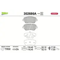 Valeo 302686A Remblokken