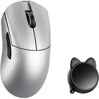 WLMouse Huan Stainless Magnesium Alloy Wireless Silver - Muis - Draadloos - 5 knoppen - 8000Hz - PAW 3950HS - Zilver