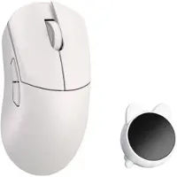 WLMouse Huan Stainless Magnesium Alloy Wireless White - Muis - Draadloos - 5 knoppen - 8000Hz - PAW 3950HS - Wit