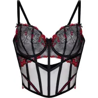 Hunkemoller Korset 'Peonie' rood / zwart