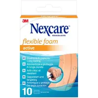 Nexcare Active Flexible Foam Pleisters | Ademend & waterbestendig | Dempend & beschermend | 6 cm x 10 cm 10 St Pleister