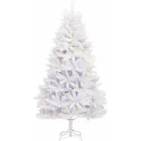 vidaXL Kunstkerstboom 300 LED's PVC en Staal Wit