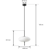 LINDBY Hanglampe , Hikari, dimbare, Wit, Eetkamer, Glas, Modern