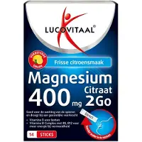 Lucovitaal Magnesium citraat 400 mg 2go sticks 14 stuks