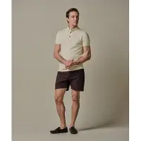 Profuomo Regular Fit gebreide polo ecru, Effen