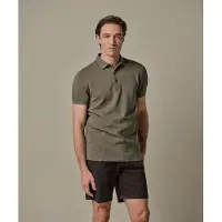 Profuomo Regular Fit gebreide polo bruin, Effen