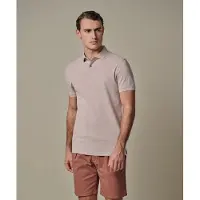 Profuomo Regular Fit gebreide polo paars, Effen
