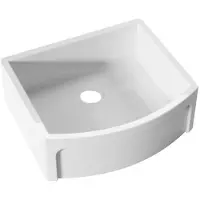 Kerasan Devon Keramische spoelbak 60x53cm, wit