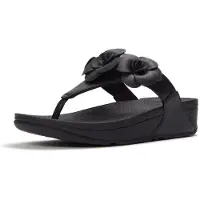 Original Brands Dames Sandalen Lulu Bloem zwart (40), 3 tot 5 cm, Geen, Casual A4N-001