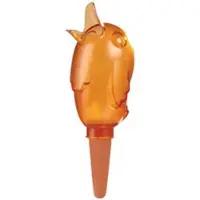 Scheurich waterreservoir Bördy S | 6 stuks, oranje | 90 ml inhoud | Kleine waterreservoir met kleivoet | Waterreservoir voor planten en bloemen, terracotta