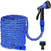 OEM Tuinslang - Uitbreidbare, flexibele waterslang voor gebruik in de tuin en bij auto's - 8 functies, professionele watersproeislang - 457 meter, blauw