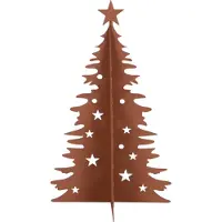 UNUS Kerstboom metaal roestlook decoratie met sterren kerstdecoratie