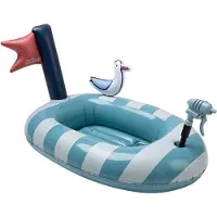Swim Essentials Opblaasboot - 100x70 cm - White Zeemeeuw - - OneSize - Badspelletjes