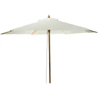Gardalux Parasol | | Ø 250 x 220 cm (Crème, Rond, Hout, UV 30+)