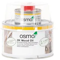 Osmo 2K Houtolie 6100, Kleurloos mat 6100, Kleurloos mat 0,375 liter
