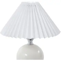 LINDBY Tafellamp Kerimi, wit / opaal, Slaapkamer, Keramiek, Scandinavisch, Tafellamp