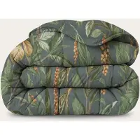 HappyBed Dekbed zonder overtrek 200x220 - Bedrukt dekbed zonder hoes - Hoesloos Dekbed met Print - Wasbaar - Tweepersoonsdekbed - Golden Foliage