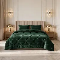 Royal Textile Lazy dekbed zonder overtrek Hotel Velvet excl. kussensloop - Donker Groen - 200x200