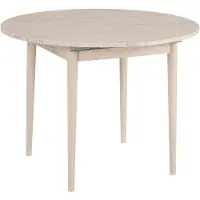 CALICOSY - Uitschuifbare eettafel van 100 tot 131 cm met rond tafelblad - KLARA