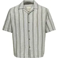Only & Sons Overhemd 'ONSWalker' jade groen / wit