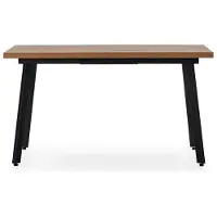CALICOSY - Tafel uitschuifbare van 138 tot 178 cm, donker eikeneffect - IRMA