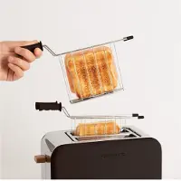 Create - Pack TOAST RETRO Klein Broodrooster voor breed brood + SET VAN 2 TOSTIKLEMMEN om Sandwiches