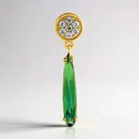 Cavill - Zilveren hanger - 925 Sterling zilver verguld - Indigoliet 0,93 ct peervormig - Zirkonia pavé 0,15 ct - Elegant sieraad