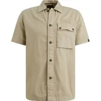 PME Legend Overhemd 'Shirt with short sleeves and garment-dye wash' lichtgroen