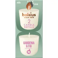 Bolsius Geurkaars CleanLight Navulling Gardenia & Fig Wit 24 Uur D 5,5 H 11,6 Cm 2 Stuks