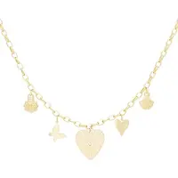 Yehwang Goudlief love's embrace ketting - Roestvrij staal - Verkleurt niet