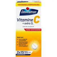 Davitamon Vitamine C + Extra vitamine D3 - Met citroensmaak - 30 bruistabletten